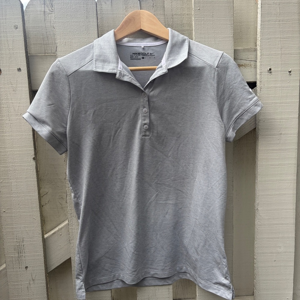 Nike Light Gray Dri-FIT Golf Polo